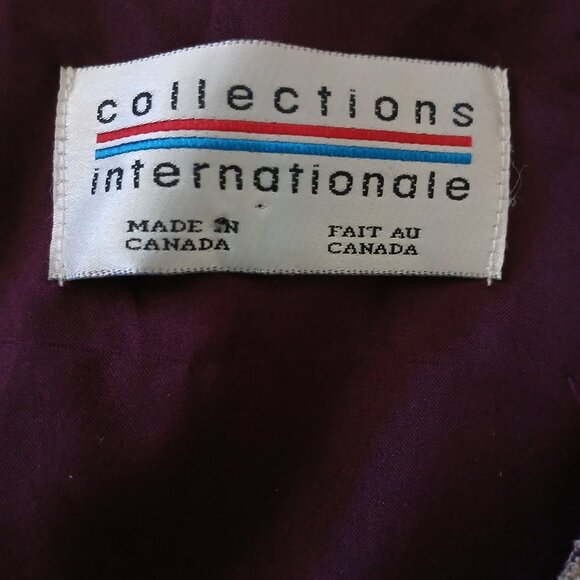 Vintage Collections Nationale Burgundy Wool Vest Women's Size 14 - Picture 5 of 7
